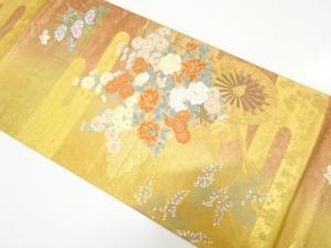 本金　花車模様織り出し　袋帯